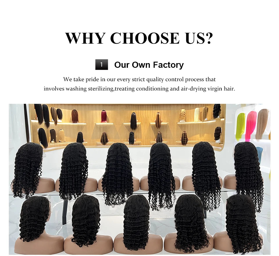 Aisha
Kinky Curly Deep Human Hair Wig glueless