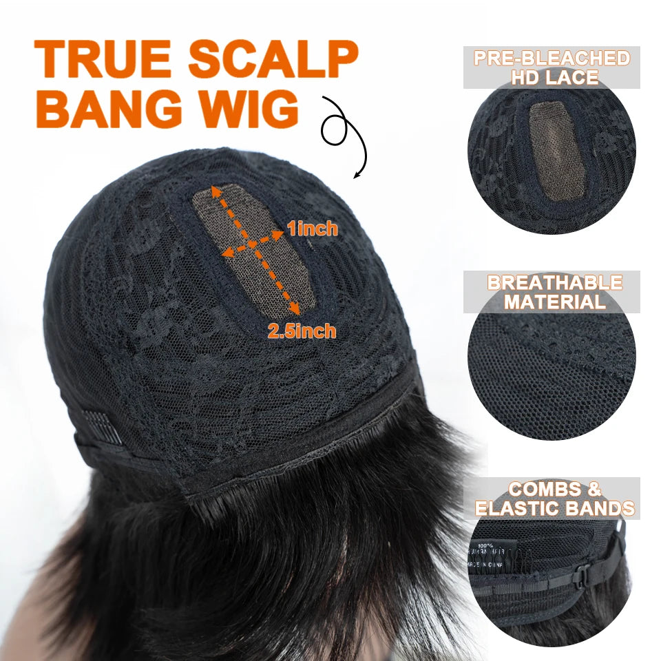 Blanca Straight Bob Lace Wig With Bangs