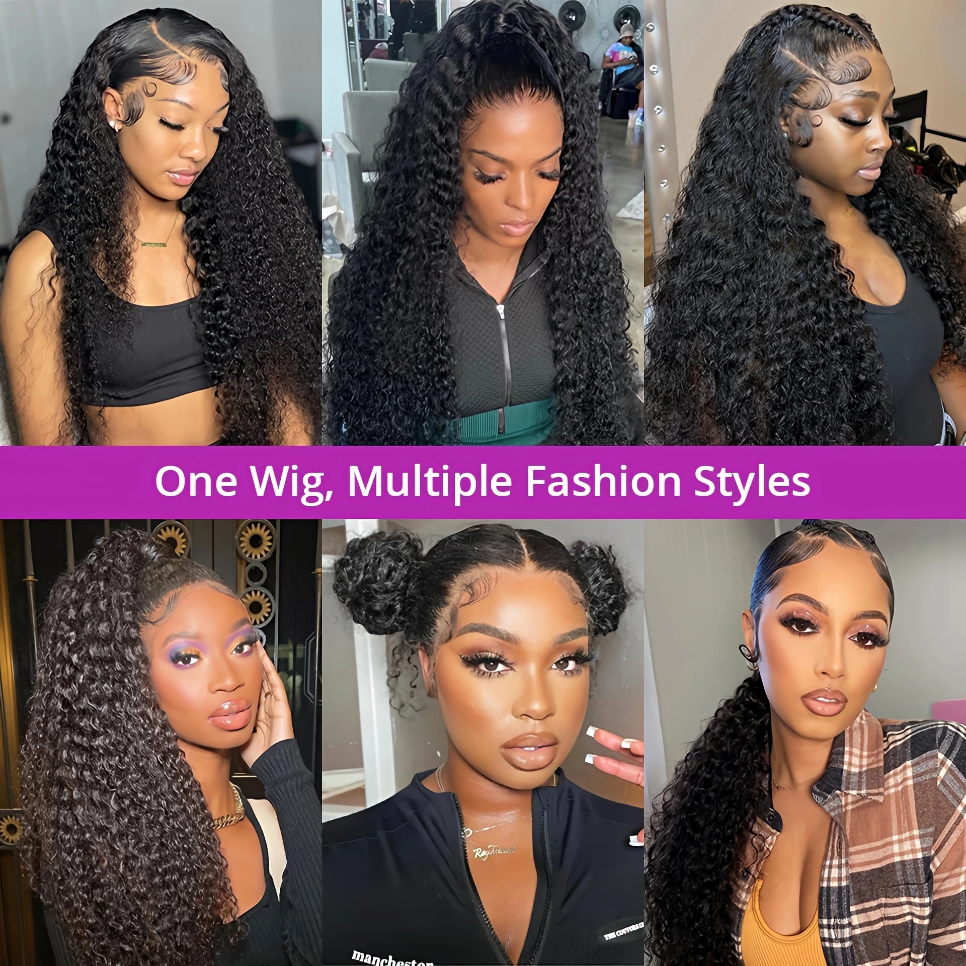 Aisha
Kinky Curly Deep Human Hair Wig glueless