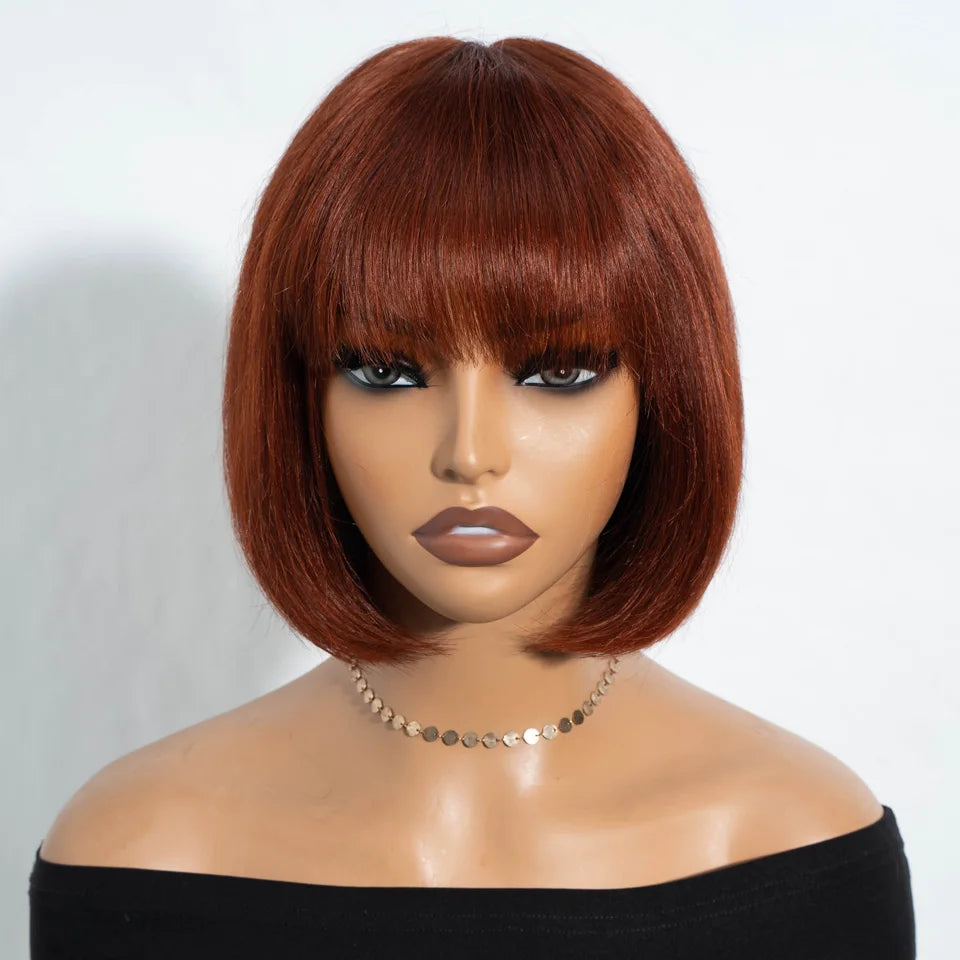Blanca Straight Bob Lace Wig With Bangs