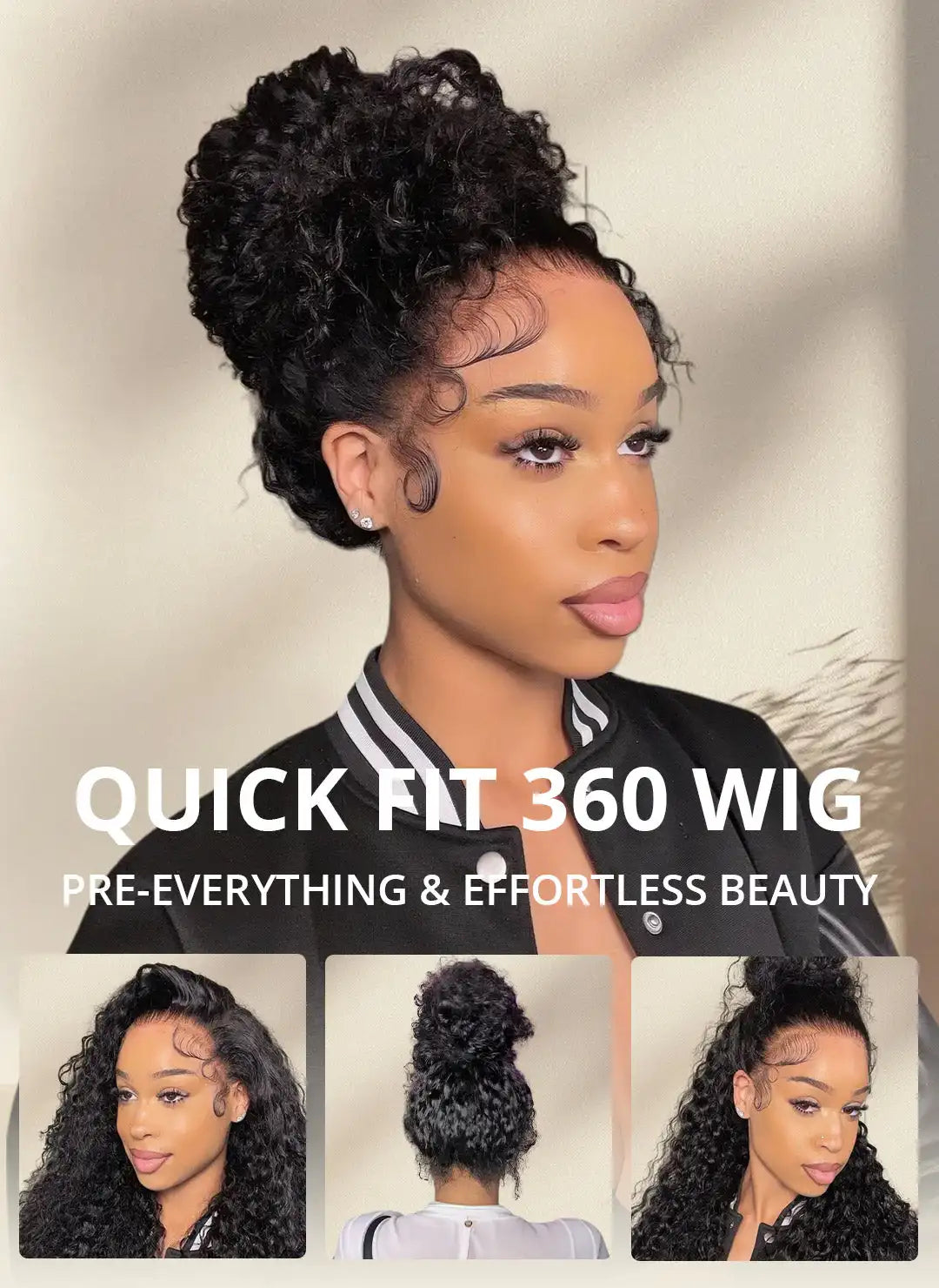 Aisha
Kinky Curly Deep Human Hair Wig glueless