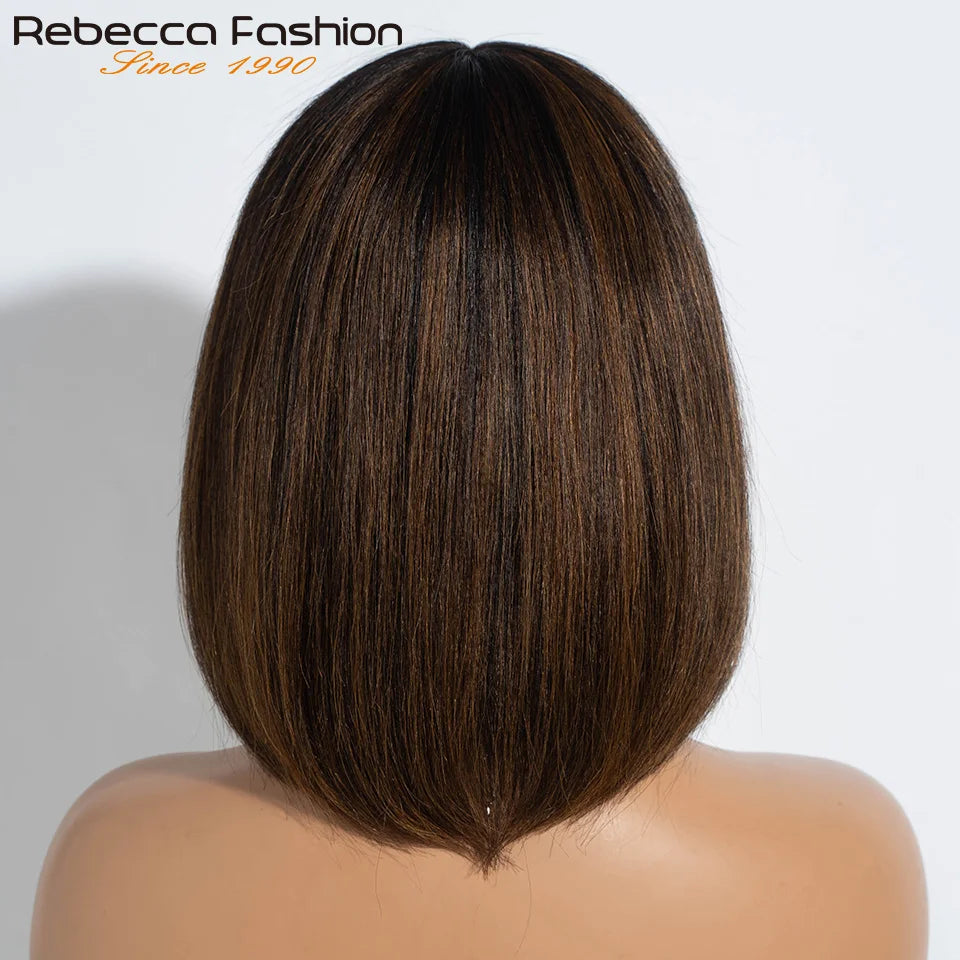 Blanca Straight Bob Lace Wig With Bangs