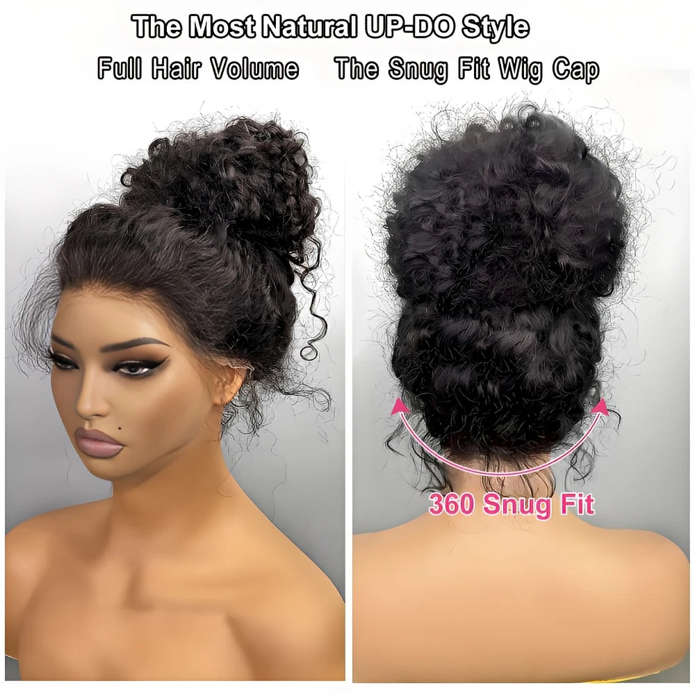 Aisha
Kinky Curly Deep Human Hair Wig glueless