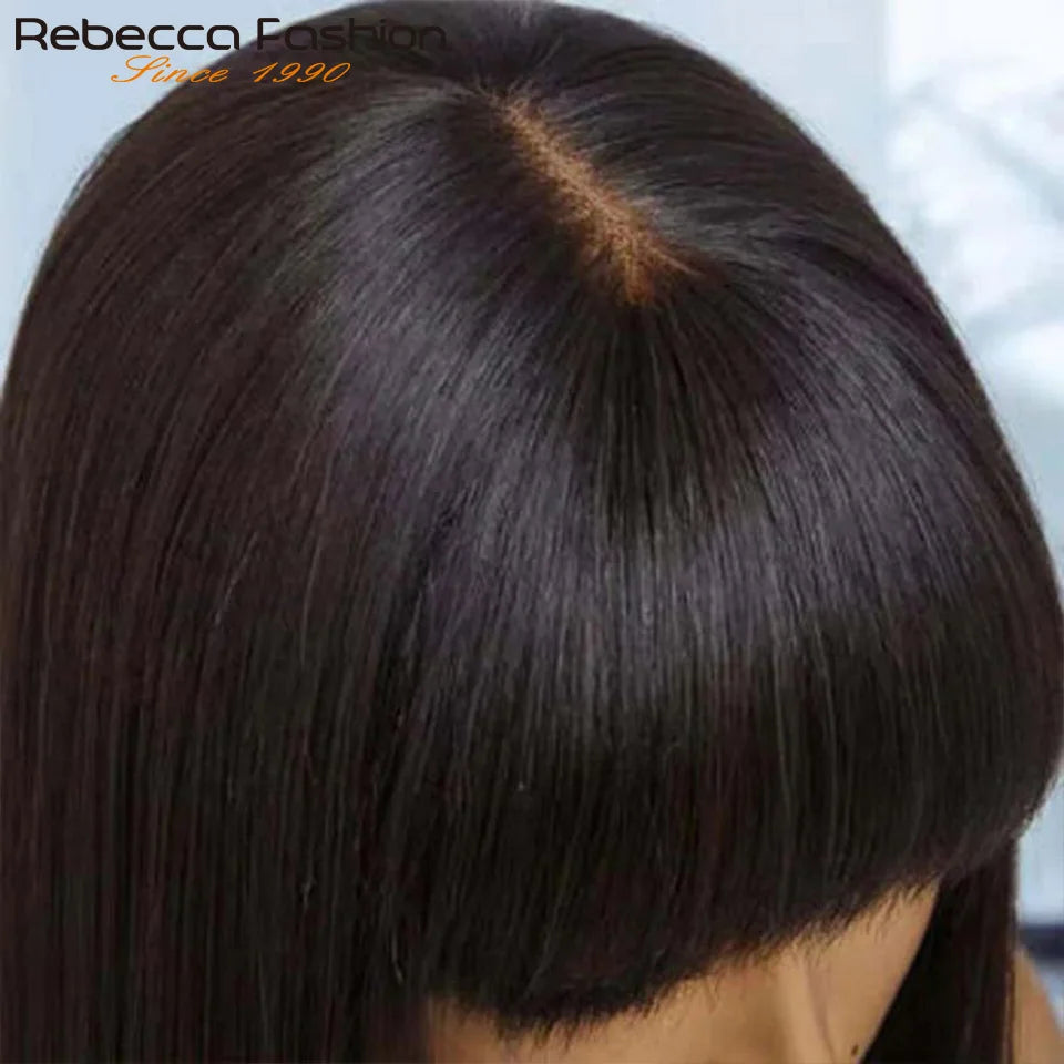 Blanca Straight Bob Lace Wig With Bangs